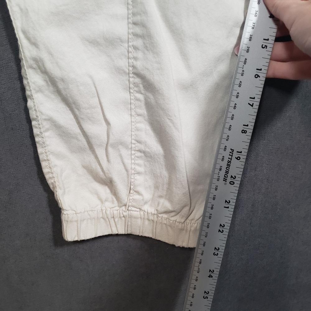 Sonoma Cargo Jogger Pants Womens 14 Beige Cotton Blend Utility Crop - Picture 7 of 10